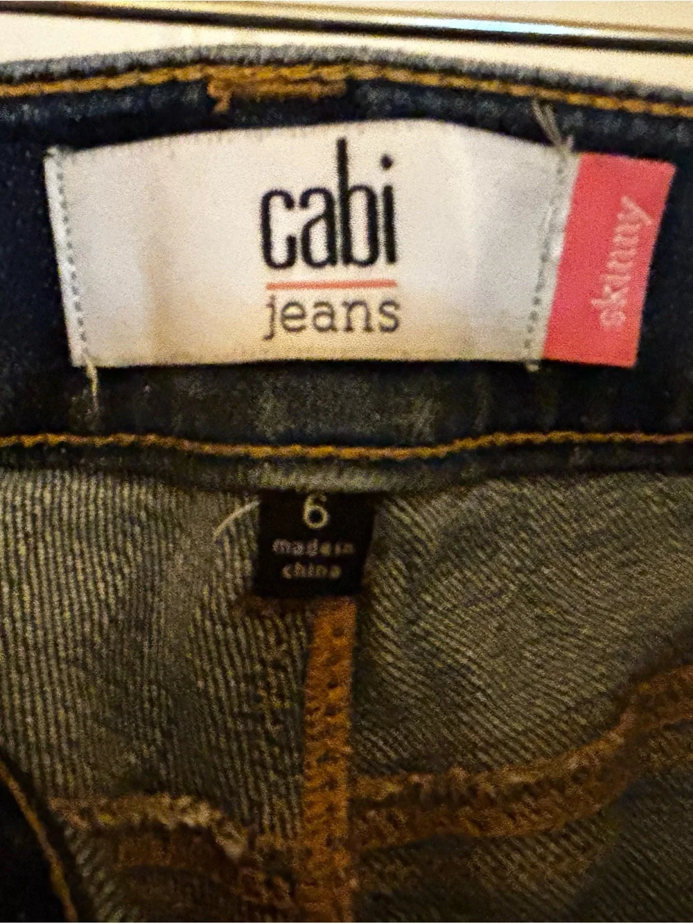 CAbi Dark Blue Cropped Skinny Jeans